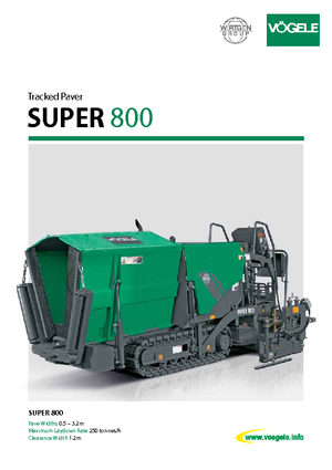 Гусеничні асфальтоукладачі Vögele Super 800