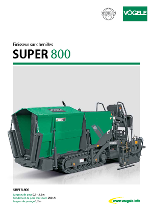 Гусеничні асфальтоукладачі Vögele Super 800
