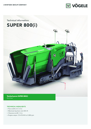 Гусеничні асфальтоукладачі Vögele Super 800i