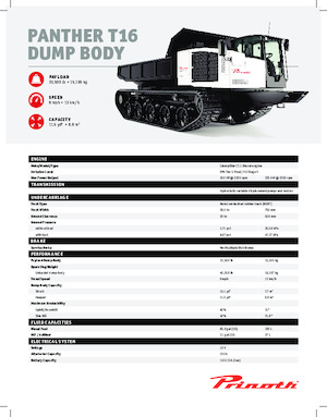 Гусеничні самоскиди Prinoth Panther T16