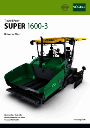Гусеничні асфальтоукладачі Vögele Super 1600-3