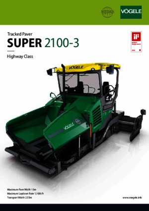 Гусеничні асфальтоукладачі Vögele Super 2100-3