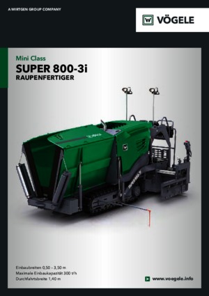 Гусеничні асфальтоукладачі Vögele Super 800-3i