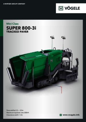Гусеничні асфальтоукладачі Vögele Super 800-3i
