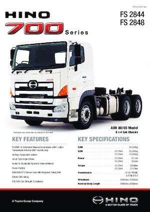 Тягачі Hino 700 FS 2844 6x4