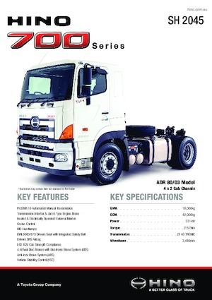 Тягачі Hino 700 SH 2045 4x2