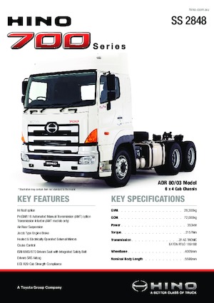 Тягачі Hino 700 SS 2848 6x4