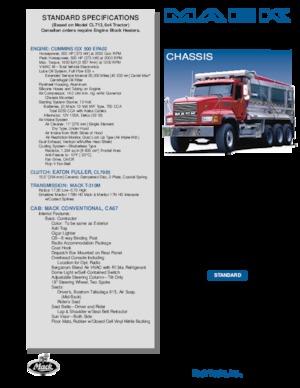 Тягачі Mack CL703 CA67 Conventional Cummins ISX 500 6x4