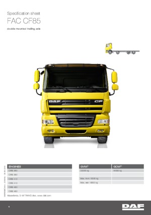 стійке шасі DAF CF 85.360 FAC