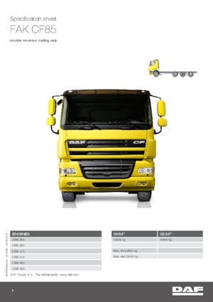стійке шасі DAF CF 85.360 FAK