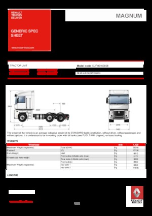 Тягачі Renault MAGNUM 520.25 6X2 TML