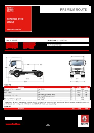 Тягачі Renault PREMIUM 380.19 4X2 LD T