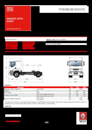 Тягачі Renault PREMIUM 430.19 4X2 LD T