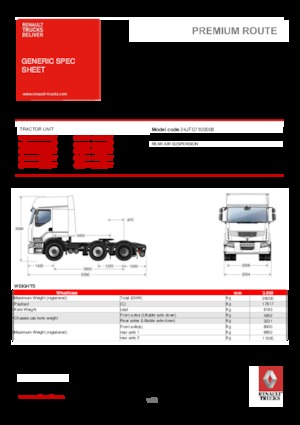 Тягачі Renault PREMIUM 460.26 6X2 TML