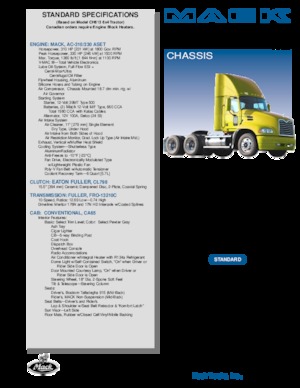 Тягачі Mack VISION CA65 Conventional CXN603 AC-460P ASET 6x4