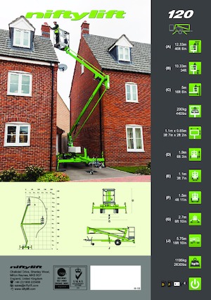 Автомобільні підйомники з шарнірною стрілою Niftylift Nifty 120M