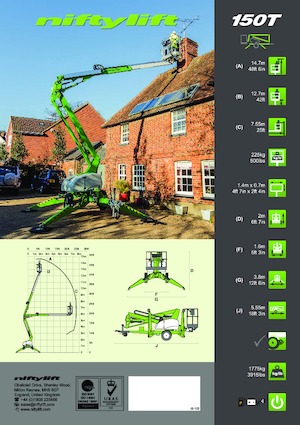Автомобільні підйомники з шарнірною стрілою Niftylift Nifty 150T