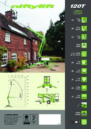 Автомобільні підйомники з шарнірною стрілою Niftylift NL 120 T