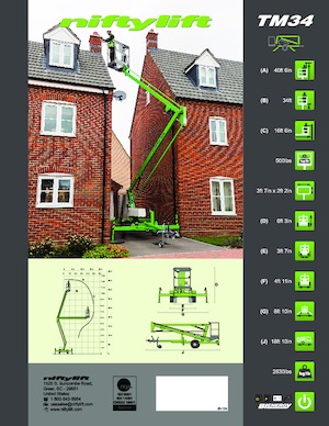 Автомобільні підйомники з шарнірною стрілою Niftylift TM34