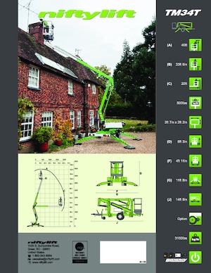 Автомобільні підйомники з шарнірною стрілою Niftylift TM34T