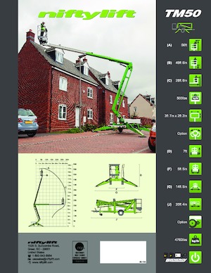 Автомобільні підйомники з шарнірною стрілою Niftylift TM50