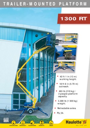 Автомобільні підйомники з шарнірною стрілою Haulotte 1300 RT