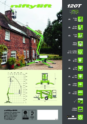 Автомобільні підйомники з шарнірною стрілою Niftylift Nifty 120T