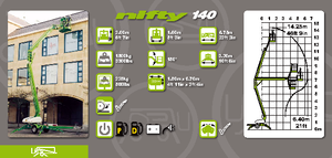 Автомобільні підйомники з шарнірною стрілою Niftylift NL 140