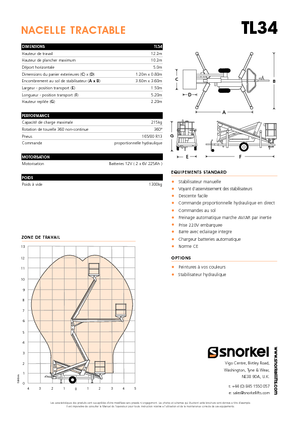 Автомобільні підйомники з шарнірною стрілою Snorkel TL34
