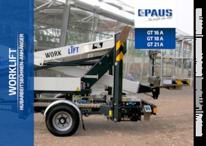 Причіпні підйомники з шарнірною стрілою Paus Worklift GT 21 A