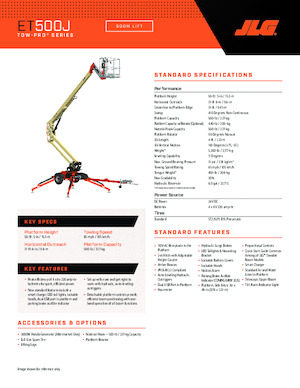 Причіпні підйомники з шарнірною стрілою JLG ET500J