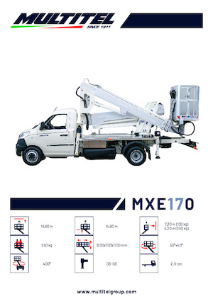 Причіпні підйомники з шарнірною стрілою Multitel MXE 170