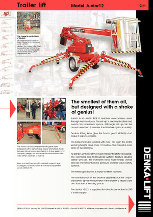 Причіпні підйомники з шарнірною стрілою Denka-Lift - Rothlehner Junior 12