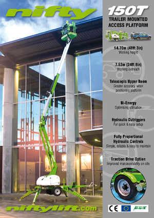 Автомобільні підйомники з шарнірною стрілою Niftylift NL 150 T