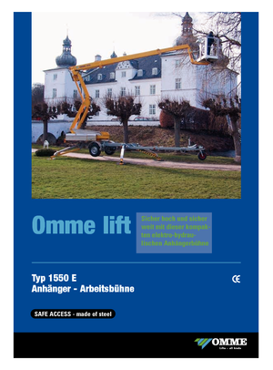 Автомобільні підйомники з шарнірною стрілою OMMELIFT Omme 1550 EBZX