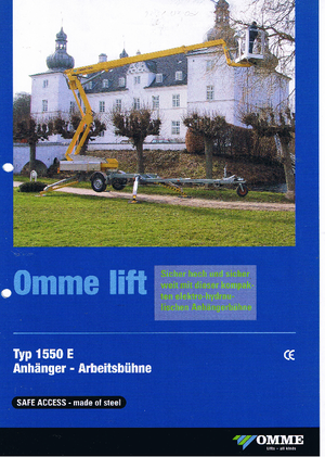 Автомобільні підйомники з шарнірною стрілою OMMELIFT Omme 1550 EZX