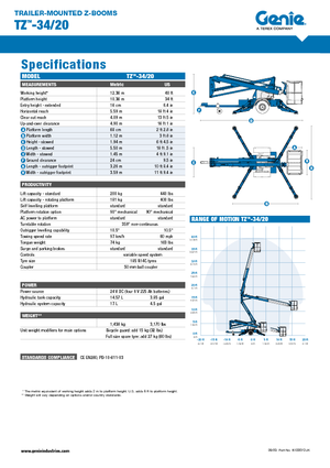 Автомобільні підйомники з шарнірною стрілою Genie TMZ 34/20 DC