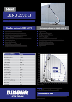 Причіпні телескопічні підйомники Dino Lift Dino 135T II
