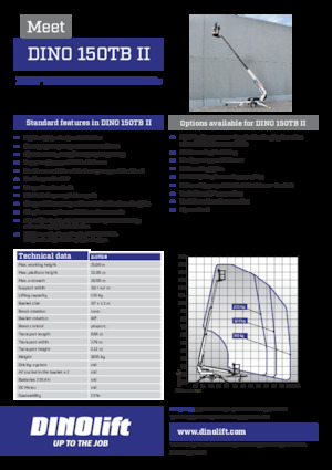 Причіпні телескопічні підйомники Dino Lift Dino 150TB II