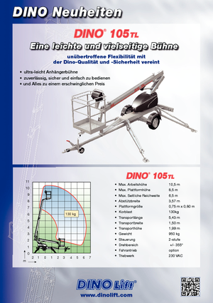Причіпні телескопічні підйомники Dino Lift Dino 105TL