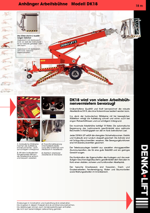 Причіпні телескопічні підйомники Denka-Lift - Rothlehner DK 18