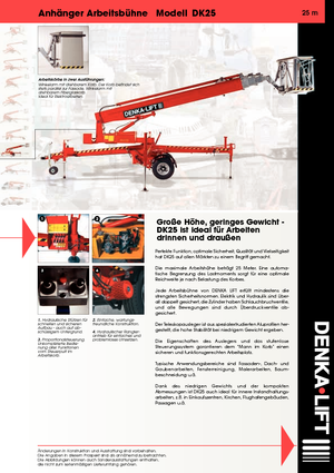 Причіпні телескопічні підйомники Denka-Lift - Rothlehner DK 25