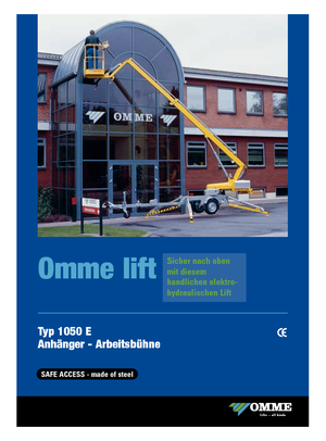 Причіпні телескопічні підйомники OMMELIFT Omme 1050E