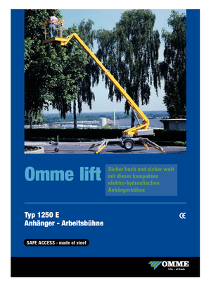 Причіпні телескопічні підйомники OMMELIFT Omme 1250 EBZ