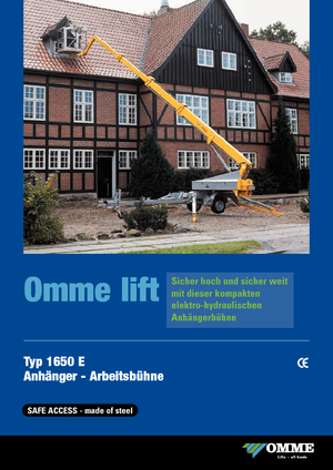 Причіпні телескопічні підйомники OMMELIFT Omme 1650EB