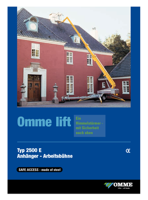 Причіпні телескопічні підйомники OMMELIFT Omme 2500EBB