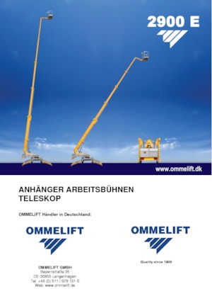 Причіпні телескопічні підйомники OMMELIFT 2900 E