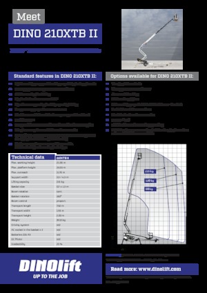 Автомобільні підйомники з шарнірною стрілою Dino Lift Dino 210XTB II