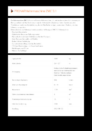 Підмітальні причепи Pronar ZMC 3.1