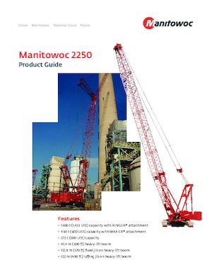 Гусеничні крани - ґратчаста стріла Manitowoc 2250 T